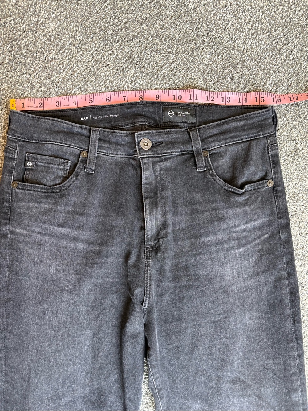 AG Adriano Goldschmied Mari Slim Straight Black Jeans Elevated Basic Size 31 - Picture 4 of 10